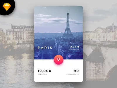 Sketch Freebie - City Card card city cityscape concept freebie sketch ui
