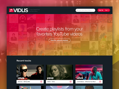 Vidlis website redesign design ux