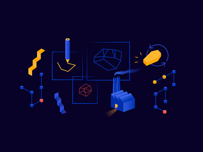 Create, Play & Learn create factory ilustration keyboard learn lego pencil web
