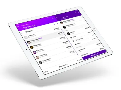 Nightpro on iPad: Reservation and Order View app design details event ios ipad management order tablet ui ui design ux white label