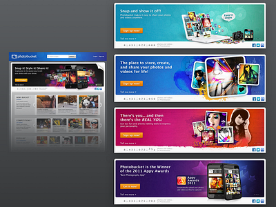 Web Landing Promos selection colors home landing photos promo refresh ui visual web