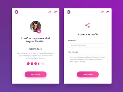 Barometa - Rate and Share Talent cv hospitality hotel hr jobs luxury modal purple rate share talent