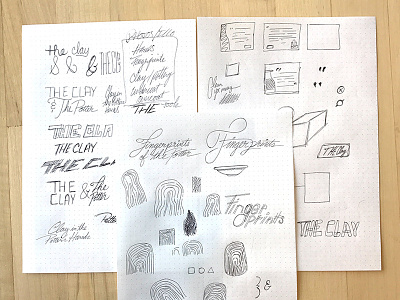 Fingerprints of The Potter Sketches handdrawn ink and paper paper process sketches sketching start