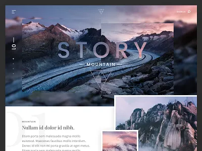 Mountain story website article blog mountain story ui web web design website « samuel scalzo »
