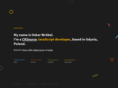 Tiny personal page design pattern personal web