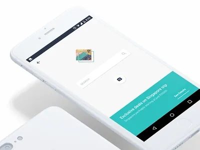 Hotels - Search for deals android app application hotels icon logo minimal neat offer search ui white