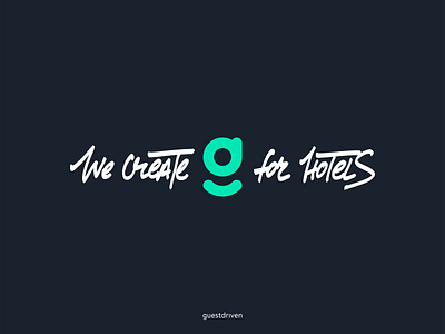 GuestDriven Branding branding graffiti guestdriven hotel identity lettering logo smile sold tourism travel