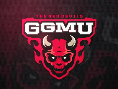 GGMU devil ggmu logo manchester red sport united zerographics