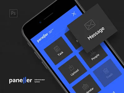 Paneller Admin Dashboard iOS admin black creative ios mobile project screens templates white
