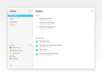 Simple To-Do App v2 app clean clean ui mac mac os minimal os simple to do widget