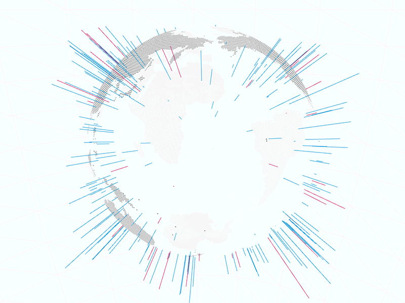 Process: 110” Multitouch Experience Design for PayPal 3d code code as design globe installation multitouch processing