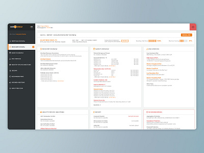 Web Shield - Merchant Overview Report analytics app bank dashboard data grid interface security ui ux visualization web