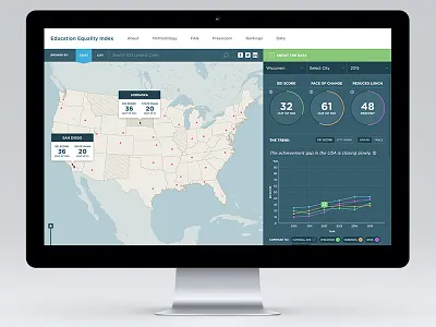 Education Equality Index dashboard data education equality map site website