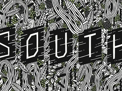 South illustration lettering pattern type typography