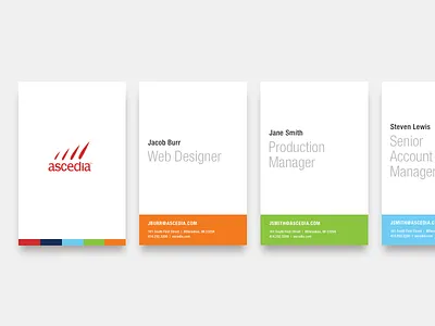 Ascedia Business Cards business card card cards color minimal