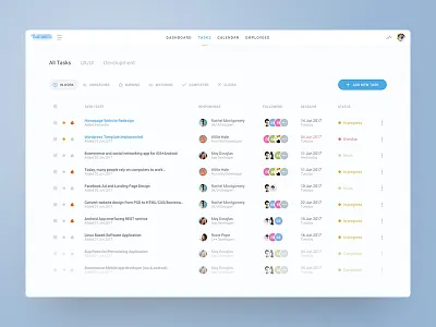 CRM: Tasks List crm design interface list tasks ui ux