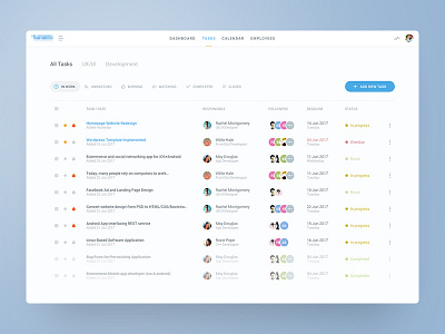 CRM: Tasks List crm design interface list tasks ui ux