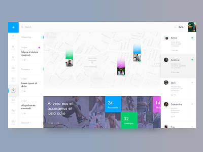 New York social app app clean desktop shadows ui ux white