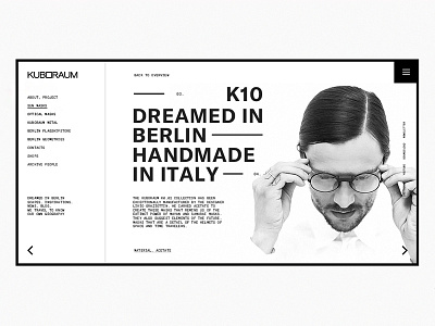 KUBORAUM K10. desktop e commerce exploded grid minimal minimalism site ui ux web