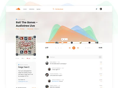 Soundcloud Design Challenge clean concept design desktop grid music song soundcloud ui ux web