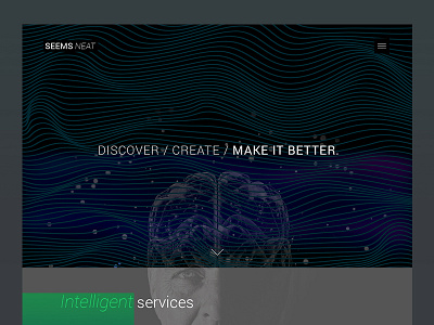 Sketch for seemsneat.com agency dark colors landing page portfolio ui ui design web design