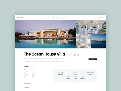 Property Page appartment booking clean creative elegant flat interface luxury modern rent villa wordpress