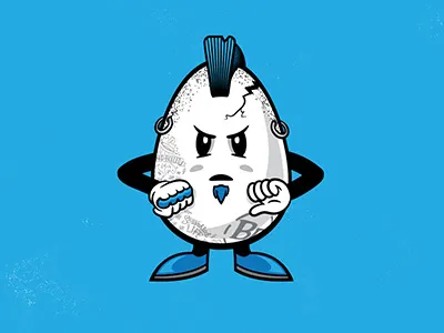 BAD EGGS - The Punk cartoon character comic drawing funny graffiti illustration toon vector