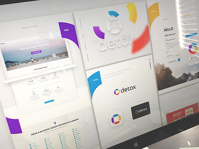 Detox.com Study branding case study detox drugs landing logo rehab style guide ui web website