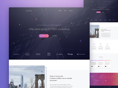 Landing page business consulting it landing page tech ui ux