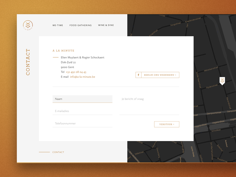Contact page by Jesse Mogensen on Dribbble