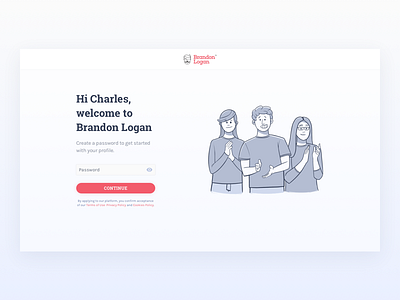 Welcome page password web welcome