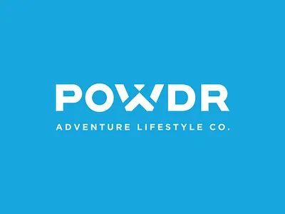 POWDR Logotype lockup logo logotype mark powdr symbol
