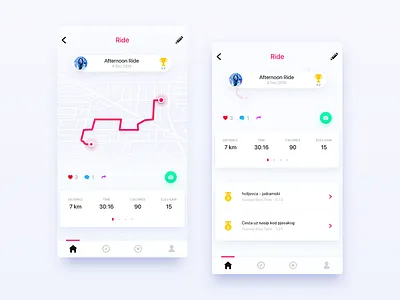 Activity Tracking App UI activity app clean design ios location mobile tracker ui ux