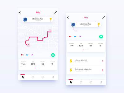 Activity Tracking App UI activity app clean design ios location mobile tracker ui ux