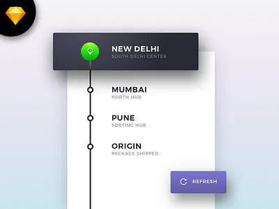 Sketch Freebie: Minimal Tracking Details Card card details download freebie minimalistic sketch tracking ui