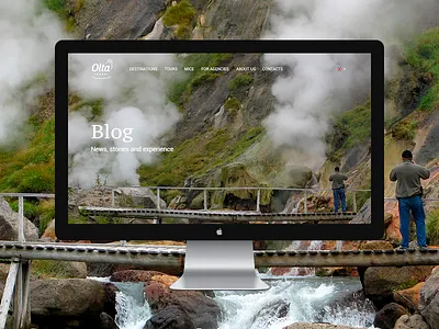 Website for international tour operator OLTA Travel design flat travel trips ui ux web