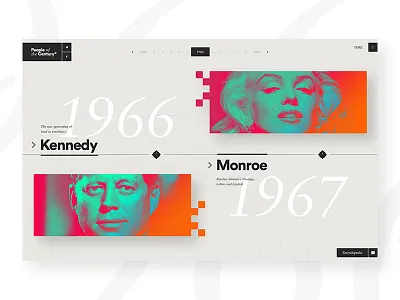 Time Magazine — People of the Century design elegant flat kennedy magazine minimal monroe news time ui ux webdesign