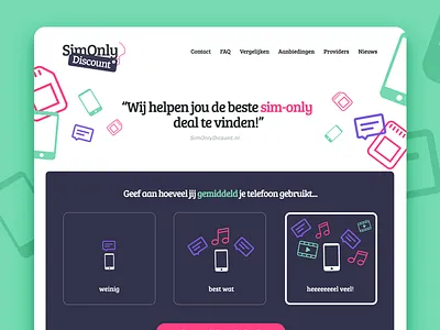 SimOnly Discount brand interface logo simonly ui ux website