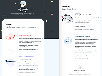 Planets Web Layout Schedule classes details layout lecture plan programme schedule time web