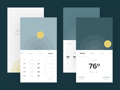 Daily UI: #037 Weather app city daily dailyui hourly interface radar tampa ui user weather