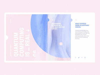 Quantum Computing Сard desktop exploded grid minimal minimalism news site ui ux web