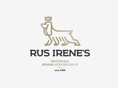 Rus Irene's breeder cocker english irenes logo rus spaniel zerographics