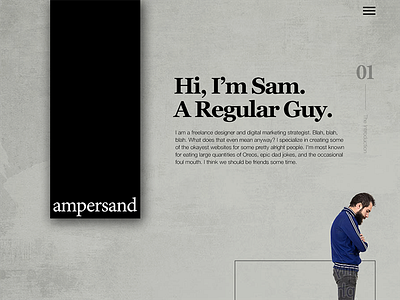 Ampersand 2017 design home page landing page mockup personal website portfolio ui uiux ux web website wip