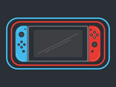 Nintendo Switch blue design nintendo red switch vector videogames wii u