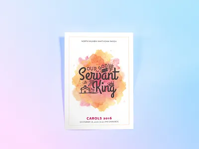 Carols 2016 Poster 2016 calligraphy christ christmas gradient invitation king poster print typography