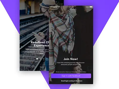 Sense App - Onboarding UI app explainer graphics cards discover intro ios iphone application mobile onboarding product sign in tinder user experience prototype ux ui registration