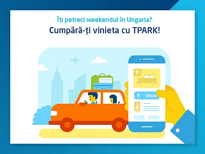 TPark illustrations ad automotive car illustration parking tpark