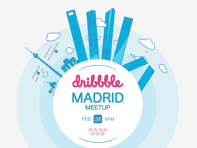 Dribbble Madrid Meetup 2d animated animation dribbble freebie liferay madrid meetup