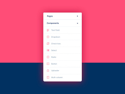 Form Builder builder button checkbox components dropdown form pages select uploader