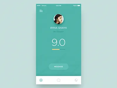 iOS App screen app clean designer green ios minimal profile screen ui ux